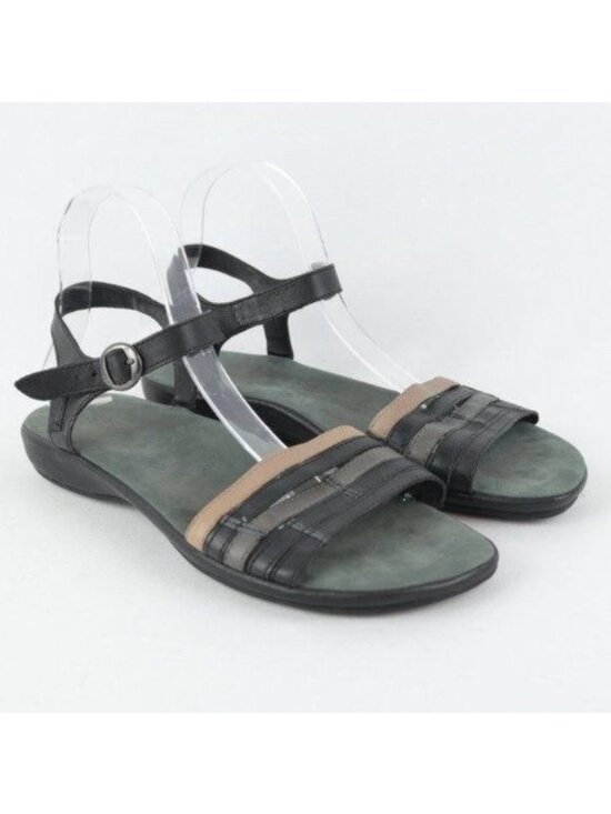Keen Shoes - Keen Emerald City Women' Size 11 Black Leather Quarter Strap Flat Sandals